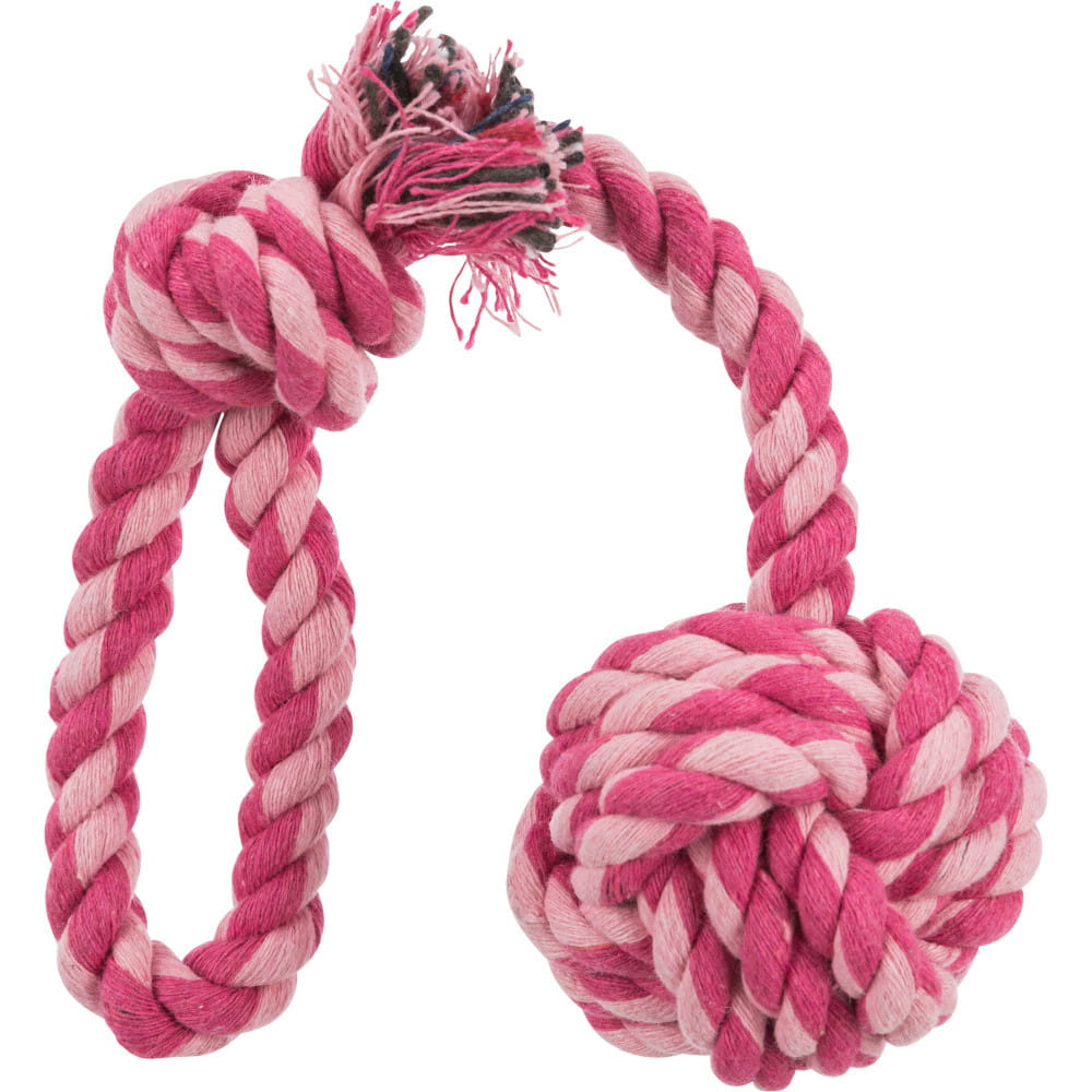GRYZAK BAWEŁNIANY SZNUR Z PIŁKĄ SZARPAK PSA 30cm 6.jpg